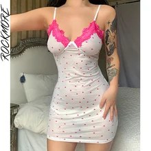 Rockmore Sexy Mesh Mini Dress For Woman Dot Print Lace V Neck Dresses Clubwear Backless Party Beach Spaghetti Strap Sundress
Rockmore Sexy Mesh Mini Dress For Woman Dot Print Lace V Neck Dresses Clubwear Backless Party Beach Spaghetti Strap Sundress