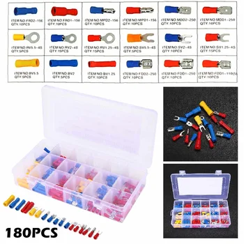 180pcs Wire Connector Terminals Plastic Insulated Electrical Wire Terminal with Storage Box Crimp Connector Assortment Set Kit
180pcs Wire Connector Terminals Plastic Insulated Electrical Wire Terminal with Storage Box Crimp Connector Assortment Set Kit