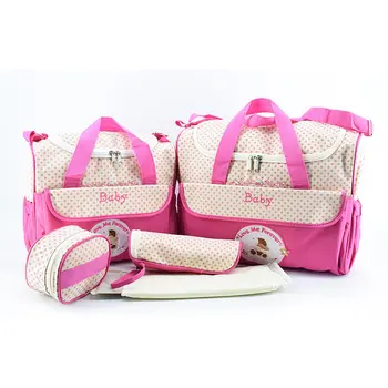 5PCS Multifunctional Reusable Baby Nappy Changing Bag Set Cute Diaper Bags Mummy Shoulder Bag Handbag Stroller Bag 
5PCS Multifunctional Reusable Baby Nappy Changing Bag Set Cute Diaper Bags Mummy Shoulder Bag Handbag Stroller Bag