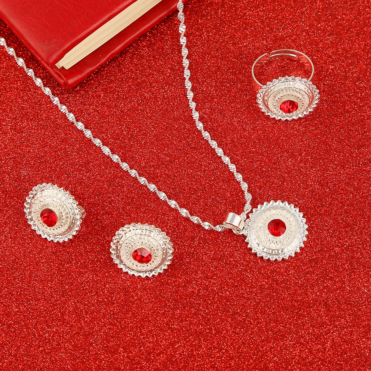 Ethiopian Trendy Earrings Pendant Ring With Stone African Habesha Nigeria Jewelry Sets 10 Ethiopian Trendy Earrings Pendant Ring With Stone African Habesha Nigeria Jewelry Sets