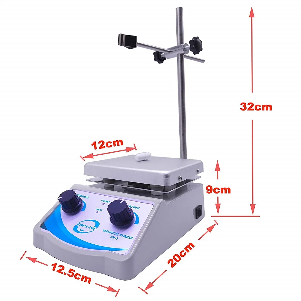 SH-2-Hot-Plate-Magnetic-Stirrer-Mixer-Dual-Control-with-1-inch-Stir-Bar-110V-220V - 副本