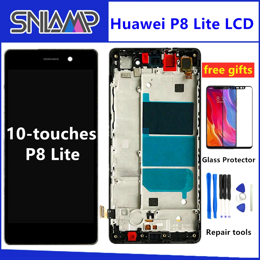 Original 5.0" LCD For HUAWEI P8 Lite LCD Display Touch Screen Digitizer with Frame For HUAWEI P8 Lite Display Replace ALE-L21
Original 5.0" LCD For HUAWEI P8 Lite LCD Display Touch Screen Digitizer with Frame For HUAWEI P8 Lite Display Replace ALE-L21