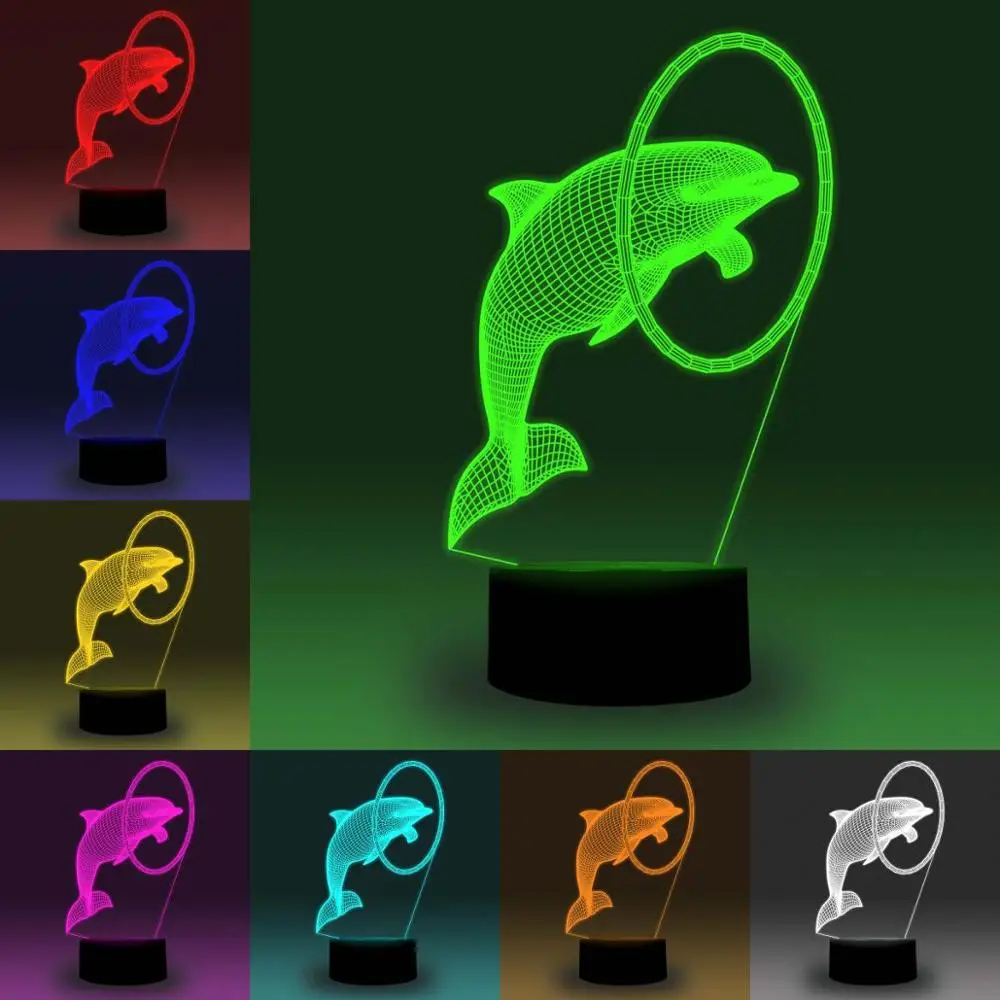 NiteApps 3D Dolphin LED Night Light Desk Table Illusion Lamp Holiday Birthday Gift APP/Touch Control
NiteApps 3D Dolphin LED Night Light Desk Table Illusion Lamp Holiday Birthday Gift APP/Touch Control