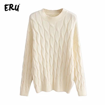 ERU o neck long sleeve women sweater winter 2019 knitted cotton slim pull femme beige casual ladies sweaters jumper
ERU o neck long sleeve women sweater winter 2019 knitted cotton slim pull femme beige casual ladies sweaters jumper