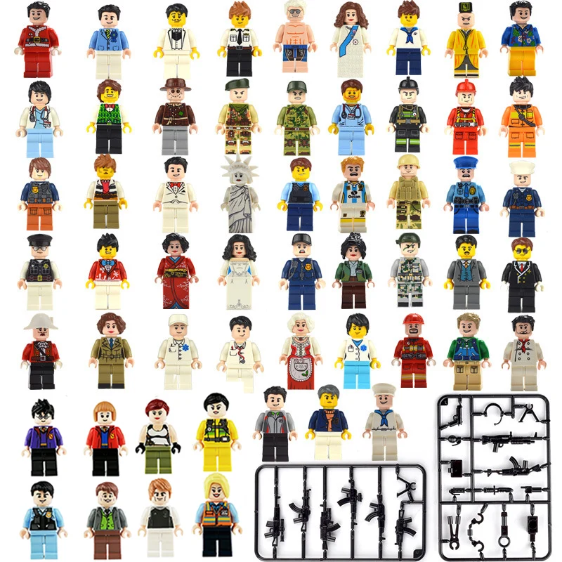 50pcs Mini Action figure Building Blocks Figures Bricks DIY Toys Weapon Polices Soldier Mini People For Kids Girls Boys Gifts
50pcs Mini Action figure Building Blocks Figures Bricks DIY Toys Weapon Polices Soldier Mini People For Kids Girls Boys Gifts