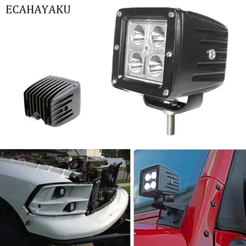 

ECAHAYAKU 2Pcs Dually Cubic 3" 12W Car Led Work Light 6000K Led Pod Lamp for 4x4 Offroad Trucks Pickup Tractor 4WD SUV 10-30V DC