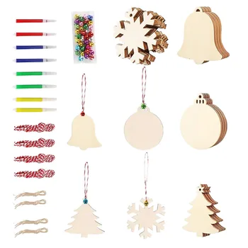 168PCS Christmas Wood Pieces Kit Funny Practical DIY Hanging Ornaments Unfinished Crafts Cutouts Wooden Slices for Home Decor
168PCS Christmas Wood Pieces Kit Funny Practical DIY Hanging Ornaments Unfinished Crafts Cutouts Wooden Slices for Home Decor