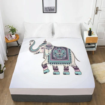 Customize Fitted Sheets Mattress Cover With Elastic Band 3D Bedsheet Linens 135x200 200x200 Bed Sheet Bedding Bohemia Elephant
Customize Fitted Sheets Mattress Cover With Elastic Band 3D Bedsheet Linens 135x200 200x200 Bed Sheet Bedding Bohemia Elephant