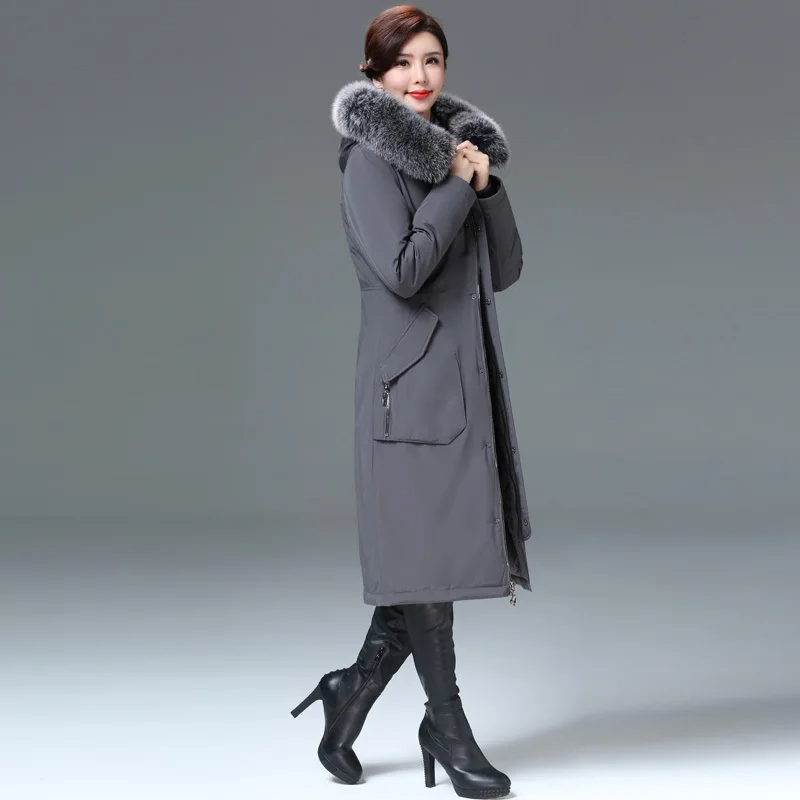 Womens Down Jacket Korean Winter Coat Women Hooded Plus Size Real Fox Fur Collar Long Jackets Chaqueta Mujer KJ884
Womens Down Jacket Korean Winter Coat Women Hooded Plus Size Real Fox Fur Collar Long Jackets Chaqueta Mujer KJ884