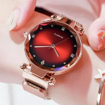 Fashion Women Rose Gold Watches Luxury Magnet Buckle Mesh Band Analog Quartz WristWatches Womens Elegant Rhinestone Watch
Fashion Women Rose Gold Watches Luxury Magnet Buckle Mesh Band Analog Quartz WristWatches Womens Elegant Rhinestone Watch