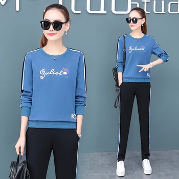 Women's spring and autumn two-piece suit 2020 new tide Korean version of the round neck sweater long-sleeved Slim casual suit
Women's spring and autumn two-piece suit 2020 new tide Korean version of the round neck sweater long-sleeved Slim casual suit