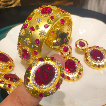 SISCATHY Luxury Exquisite Women Bangle Bracelet Ring Cubic Zirconia Wedding Female Wedding Jewelry Sets Accessories High Quality
SISCATHY Luxury Exquisite Women Bangle Bracelet Ring Cubic Zirconia Wedding Female Wedding Jewelry Sets Accessories High Quality