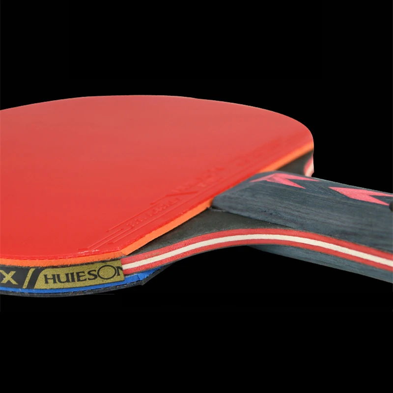 Huieson 2Pcs Upgraded 5 Star Carbon Table Tennis Racket Set Lightweight 