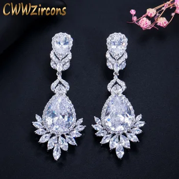 CWWZircons Elegent Evening Dinner Party Wedding Jewelry Luxury Long CZ Crystal Big Drop Dangle Earrings for Brides CZ055
CWWZircons Elegent Evening Dinner Party Wedding Jewelry Luxury Long CZ Crystal Big Drop Dangle Earrings for Brides CZ055
