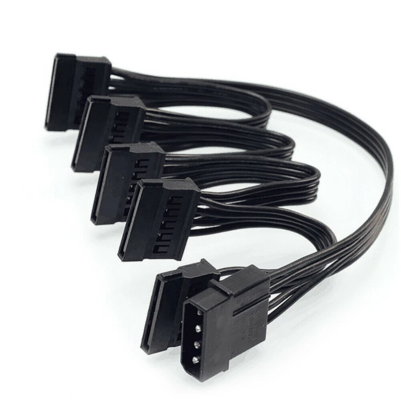 4Pin IDE to 5-Port Power Supply Cable 4Pin Molex to Multi SATA Port 18AWG Wire Power Cord For Hard Drive HDD SSD PC
4Pin IDE to 5-Port Power Supply Cable 4Pin Molex to Multi SATA Port 18AWG Wire Power Cord For Hard Drive HDD SSD PC