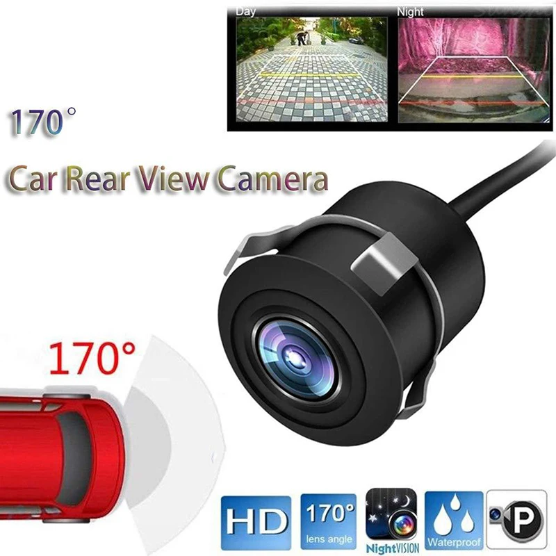 12V 60mA Waterproof HD Car Rear View Camera Driving Parking Monitor 170 Degree CMOS Sensors RCA Connector+Hole Opener | Безопасность и