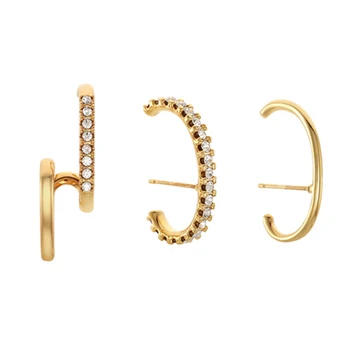 Three-piece set! Design sense niche personality simple delicate semi-ring earrings all-in-one hook earrings
Three-piece set! Design sense niche personality simple delicate semi-ring earrings all-in-one hook earrings