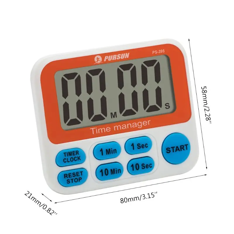 LCD Digital Timer & Countdown Kitchen Alarm Clock with Magnet Stand Hanging Hook
LCD Digital Timer & Countdown Kitchen Alarm Clock with Magnet Stand Hanging Hook