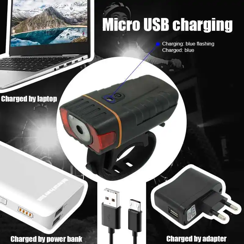 Waterproof 3 Modes Bicycle Front Light USB Rechargeable Cycling Frontal LED Light MTB Road Built-in Battery Ridding Torch Lamp
Waterproof 3 Modes Bicycle Front Light USB Rechargeable Cycling Frontal LED Light MTB Road Built-in Battery Ridding Torch Lamp