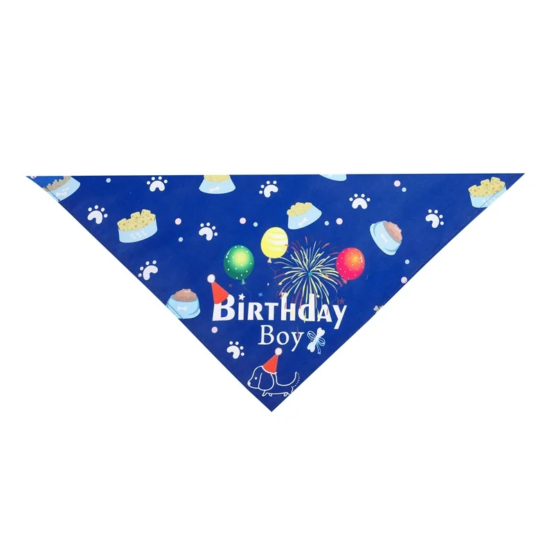 Хлопковая бандана для собак шарф с принтом на день рождения Подарочный моющийся