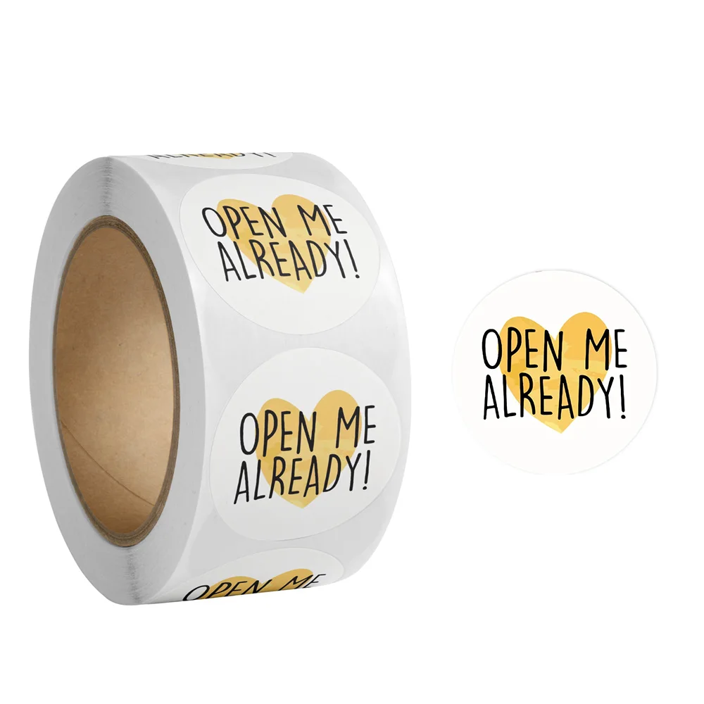500Pcs/Roll Open Me Already Stickers Round Labels Thanks Your Order Package Decoration Envelope Sealing Stationery Sticker
500Pcs/Roll Open Me Already Stickers Round Labels Thanks Your Order Package Decoration Envelope Sealing Stationery Sticker