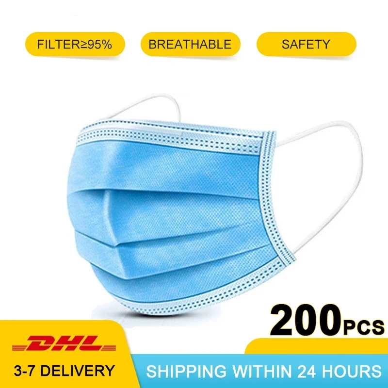 200PCS DHL Free Shipping Hospital 3ply Meltblown Health Mouth Face Mask Disposable nose Facemask Anti dust Mascarillas Maske
200PCS DHL Free Shipping Hospital 3ply Meltblown Health Mouth Face Mask Disposable nose Facemask Anti dust Mascarillas Maske