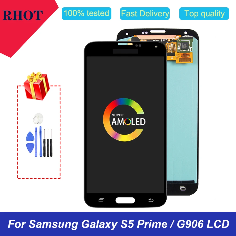 100% tested 5.1" Original Super AMOLED LCD monitor for Samsung Galaxy S5 Prime G906 G906S LCD touch screen digital assembly
100% tested 5.1" Original Super AMOLED LCD monitor for Samsung Galaxy S5 Prime G906 G906S LCD touch screen digital assembly
