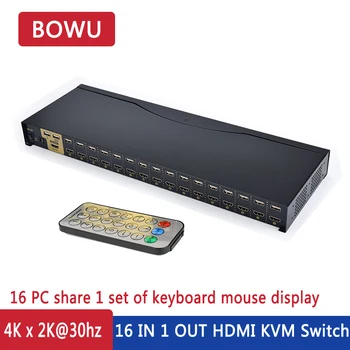 16 port hdmi kvm switch hdmi switcher fou 16 computers share 1 set of keyboard mouse display support resolution: 4Kx2K@30hz,
16 port hdmi kvm switch hdmi switcher fou 16 computers share 1 set of keyboard mouse display support resolution: 4Kx2K@30hz,