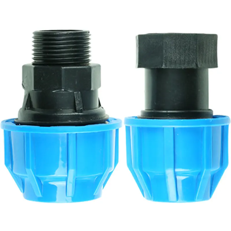 1/2'' BSPT Male Female Thread to 20mm Plastic PP Thick Quick Connector Blue Caps Adapter PE Pipe Fittings for Irrigation
1/2'' BSPT Male Female Thread to 20mm Plastic PP Thick Quick Connector Blue Caps Adapter PE Pipe Fittings for Irrigation