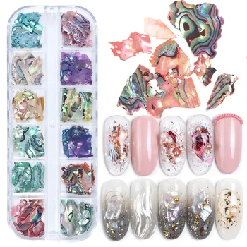 12 Grids Shell Slice UV Gel Polish Nail Art Decorations Sequins Irregular Abalone Marble 3d Charm Flake Nail Accessories NFB03
12 Grids Shell Slice UV Gel Polish Nail Art Decorations Sequins Irregular Abalone Marble 3d Charm Flake Nail Accessories NFB03