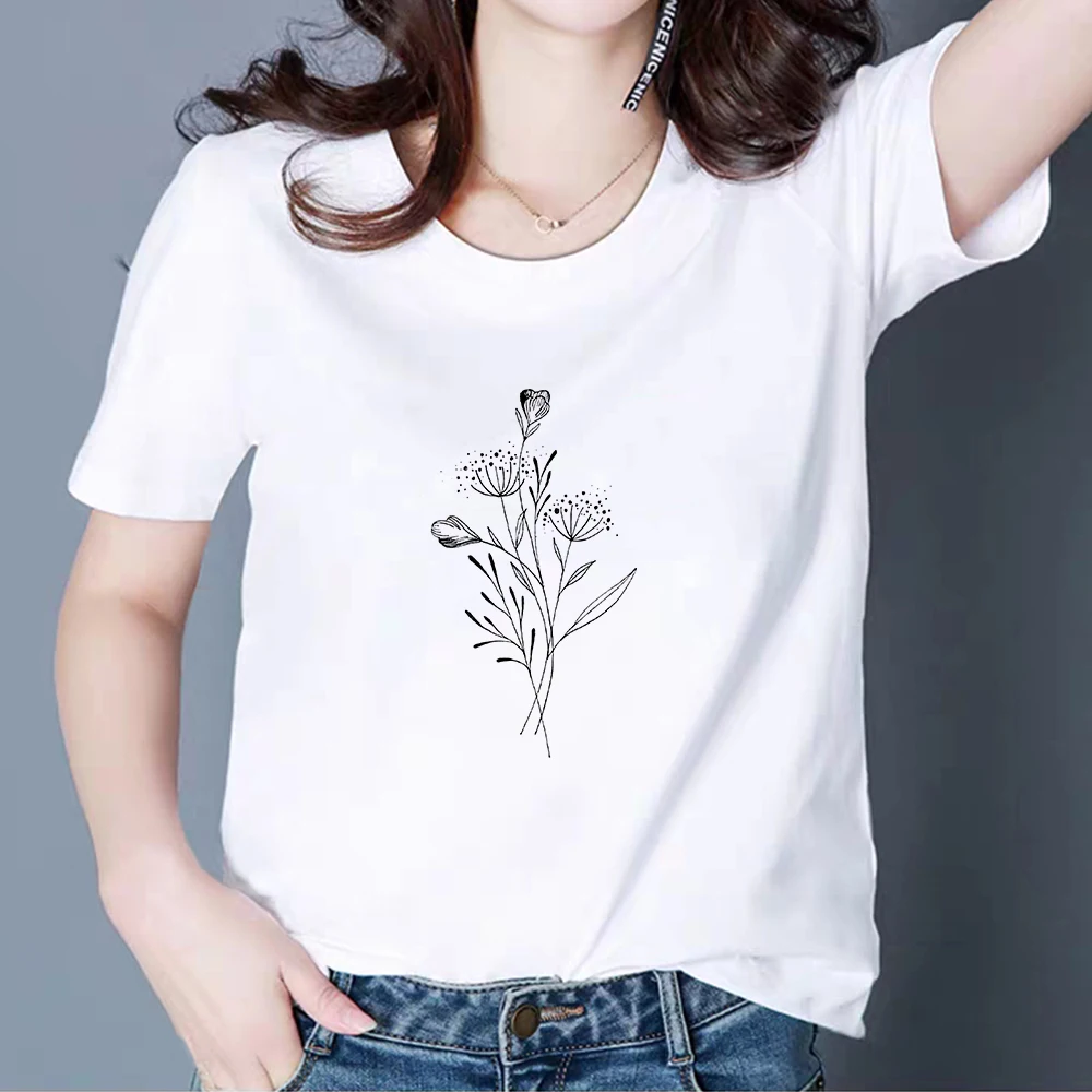 New T shirt Women Vibrant Elegant Orchid Top Tattoo Designs Ropa Mujer Delicate T-shirt Harajuku Aesthetic Fashion Tshirt
New T shirt Women Vibrant Elegant Orchid Top Tattoo Designs Ropa Mujer Delicate T-shirt Harajuku Aesthetic Fashion Tshirt