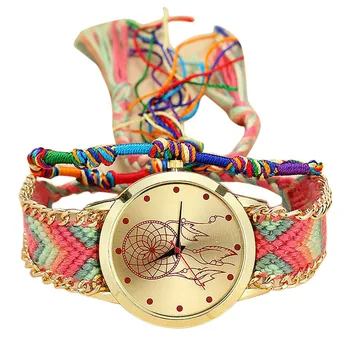 2020 Dropshipping Handmade Braided Dreamcatcher Friendship Bracelet Watch Ladies Rope Watch Quarzt Wristwatch Montre Reloj 
2020 Dropshipping Handmade Braided Dreamcatcher Friendship Bracelet Watch Ladies Rope Watch Quarzt Wristwatch Montre Reloj