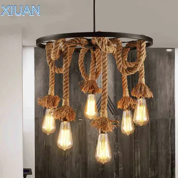 Loft Retro Industrial Metal Pendant Light Restaurant Bar Office Vintage Lighting Hemp Rope Edison Bulb LED E27 Suspension Lamps
Loft Retro Industrial Metal Pendant Light Restaurant Bar Office Vintage Lighting Hemp Rope Edison Bulb LED E27 Suspension Lamps