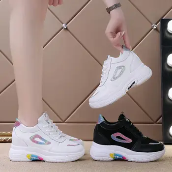 Women Chunky Platform Sneakers 2020 Fashion Ladies 6cm Heel Wedges Black White Sport Shoes for Woman Mesh Running Dad Shoes
Women Chunky Platform Sneakers 2020 Fashion Ladies 6cm Heel Wedges Black White Sport Shoes for Woman Mesh Running Dad Shoes