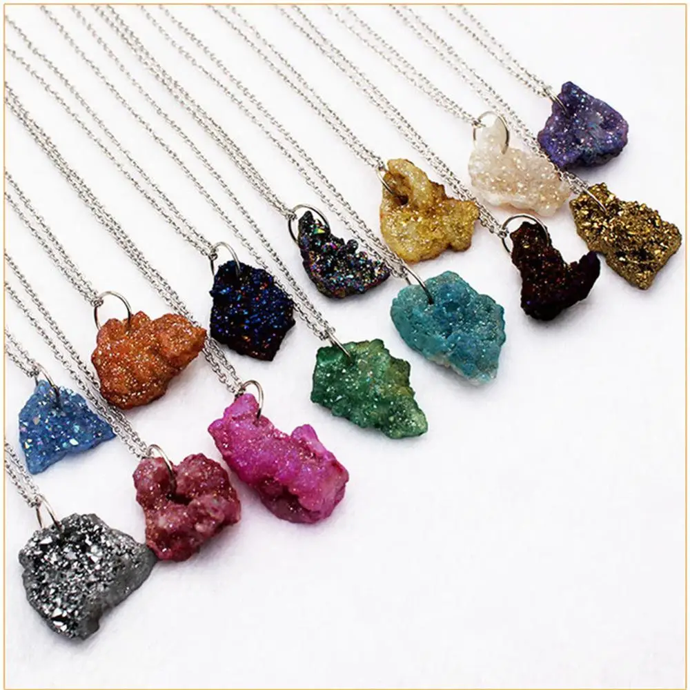 Hot style Wholesale 6pcs/lot Natural agatess necklace crystal denture dazzle color irregular pendant diy jewelry necklace women
Hot style Wholesale 6pcs/lot Natural agatess necklace crystal denture dazzle color irregular pendant diy jewelry necklace women