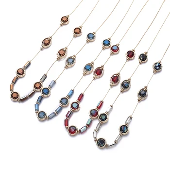 Fashion Crystal Bead Delicate Chain Necklace 4 Colors Simple Style Gold Plating Statement Necklaces For Girls Women Jewelry
Fashion Crystal Bead Delicate Chain Necklace 4 Colors Simple Style Gold Plating Statement Necklaces For Girls Women Jewelry