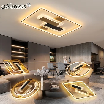 Black Gold New Design LED Ceiling Light Lighting For Living Room Dining Room Bedrooom Kitchen Auditorium Loft Apply To AC90-260V
Black Gold New Design LED Ceiling Light Lighting For Living Room Dining Room Bedrooom Kitchen Auditorium Loft Apply To AC90-260V