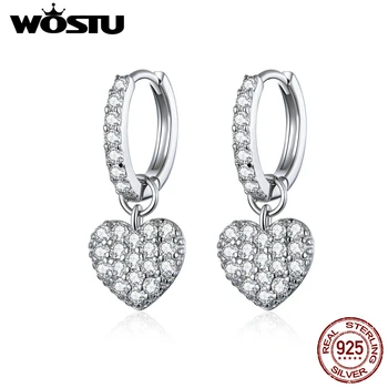 WOSTU Genuine 925 Sterling Silver Unique Heart Drop Earrings For Women Brilliant Zirconia BNngles Earrings Lover Jewelry BKE821
WOSTU Genuine 925 Sterling Silver Unique Heart Drop Earrings For Women Brilliant Zirconia BNngles Earrings Lover Jewelry BKE821