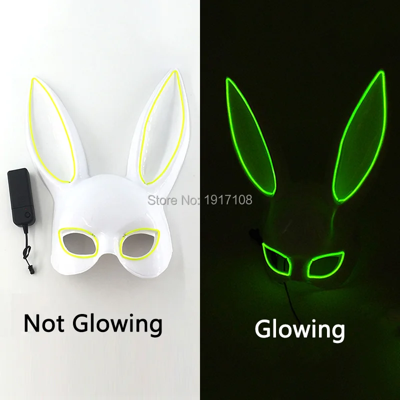 LED Masquerade Mask Lovely Rabbit Mask EL Glowing Bunny Mask for Birthday Party Halloween Costume Accessory Party Decor
LED Masquerade Mask Lovely Rabbit Mask EL Glowing Bunny Mask for Birthday Party Halloween Costume Accessory Party Decor