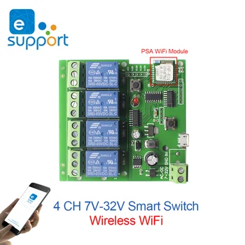 Remote control 433MHz 7v-32v 4CH 10A switch relay remote control lamp switch receiver 2200W wireless switch module
Remote control 433MHz 7v-32v 4CH 10A switch relay remote control lamp switch receiver 2200W wireless switch module