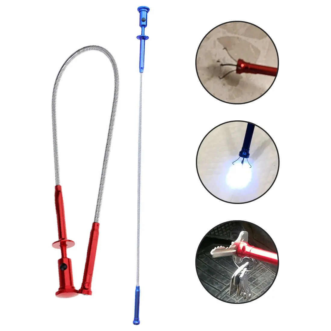 Flexible Pick Up Tool Magnet 4 Claw LED Light Magnetic Long Spring Grip Home Toilet Gadget Sewer Cleaning Pickup Tools
Flexible Pick Up Tool Magnet 4 Claw LED Light Magnetic Long Spring Grip Home Toilet Gadget Sewer Cleaning Pickup Tools