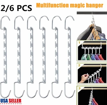 Clothes Hangers Organizer Multi Function Metal Space Saving Closet Magic Hanger Rack Multifunctional Folding Metal Drying Rack
Clothes Hangers Organizer Multi Function Metal Space Saving Closet Magic Hanger Rack Multifunctional Folding Metal Drying Rack
