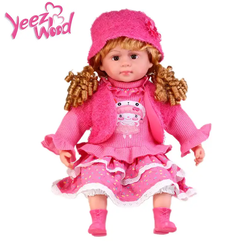 16inch animal soft plush silicone doll music quality interactive