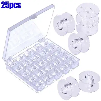 Newly 25Pcs Empty Bobbins Sewing Machine Spools Clear Plastic with Case Storage Box for Brother Janome Singer Elna TE8
Newly 25Pcs Empty Bobbins Sewing Machine Spools Clear Plastic with Case Storage Box for Brother Janome Singer Elna TE8