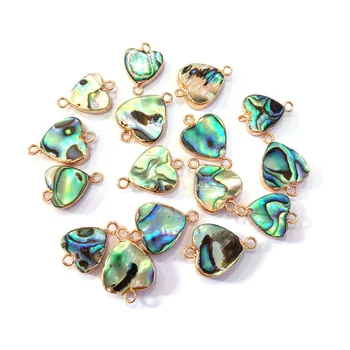 New 3pc Natural Heart Shaped Abalone Shell Pendant Connector Charm Pendant for DIY Jewelry Making Size 13x18mm 
New 3pc Natural Heart Shaped Abalone Shell Pendant Connector Charm Pendant for DIY Jewelry Making Size 13x18mm