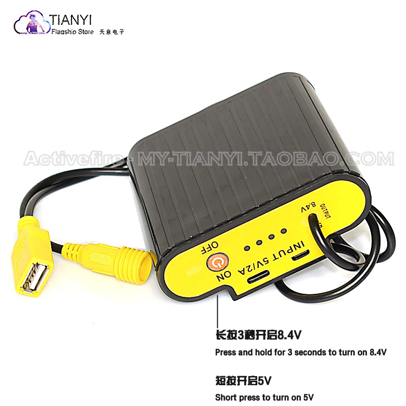 Riding lights Mobile power battery box 4 18650 battery packs 8.4V 5V output portable USB charger battery box
Riding lights Mobile power battery box 4 18650 battery packs 8.4V 5V output portable USB charger battery box