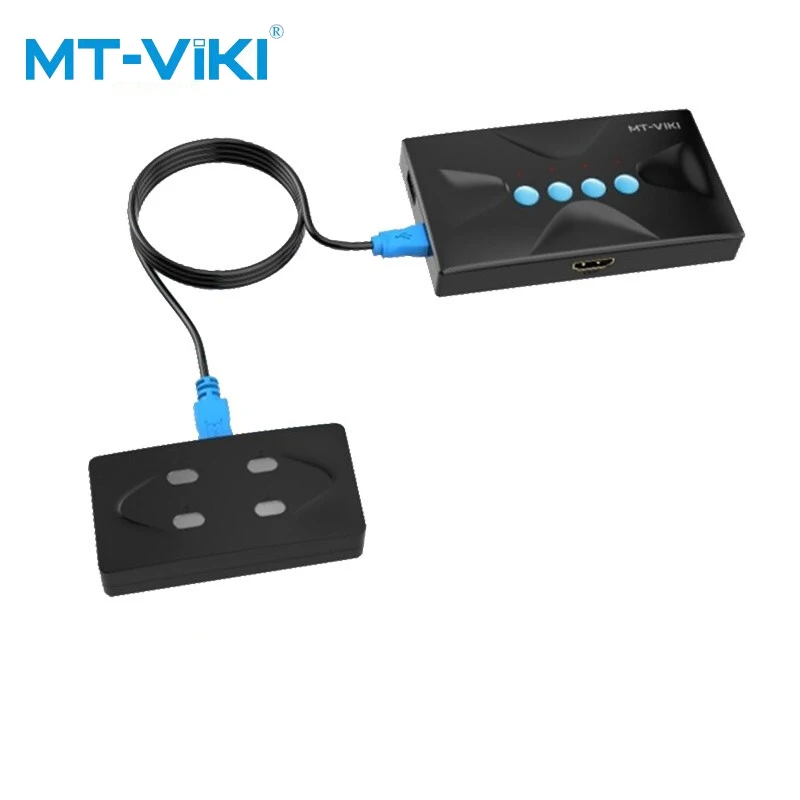MT-VIKI KVM Switch HDMI Video Cutter 4 In 1 Out Multiple Computer USB Sharer with Controller 4 Ports with 4 Lines MT-HK04
MT-VIKI KVM Switch HDMI Video Cutter 4 In 1 Out Multiple Computer USB Sharer with Controller 4 Ports with 4 Lines MT-HK04