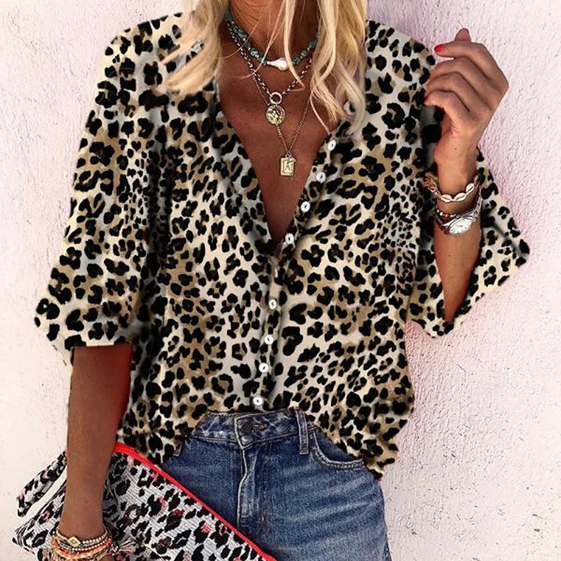 2019 New Fashion Leopard Print Ladies Blouse Shirts Autumn Long Sleeve Tops Sexy Womens Deep V-Neck Blouse Blusa Femme
2019 New Fashion Leopard Print Ladies Blouse Shirts Autumn Long Sleeve Tops Sexy Womens Deep V-Neck Blouse Blusa Femme