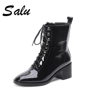 Salu Female Cross Tied Genuine Leather Ladies Boots 2020 Autumn Winter Platform Chunky Heels Pumps Casual Party Shoes Woman
Salu Female Cross Tied Genuine Leather Ladies Boots 2020 Autumn Winter Platform Chunky Heels Pumps Casual Party Shoes Woman