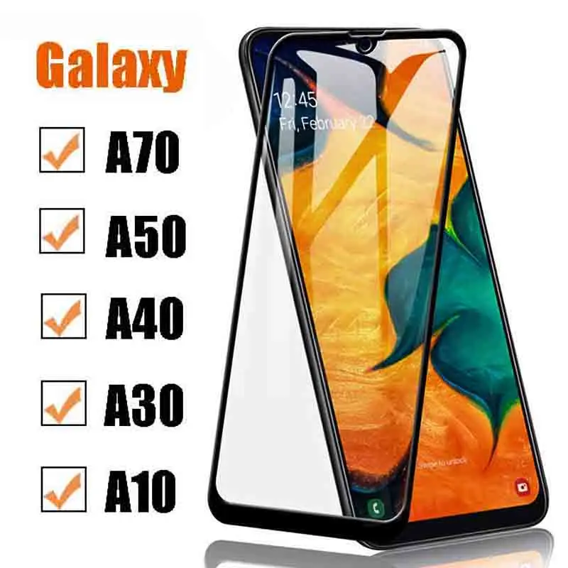 Чехол из закаленного стекла для телефона samsung a70 a50 a40 a30 a10 экран протектор Броня на